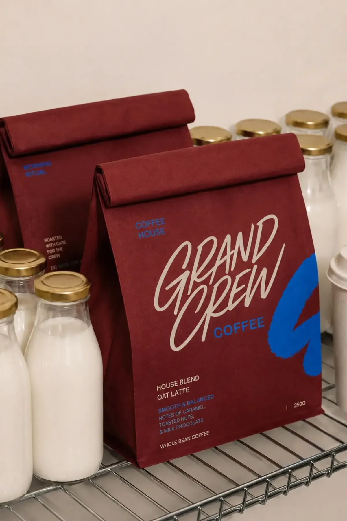 Cold coffee production and packaging work, concept work