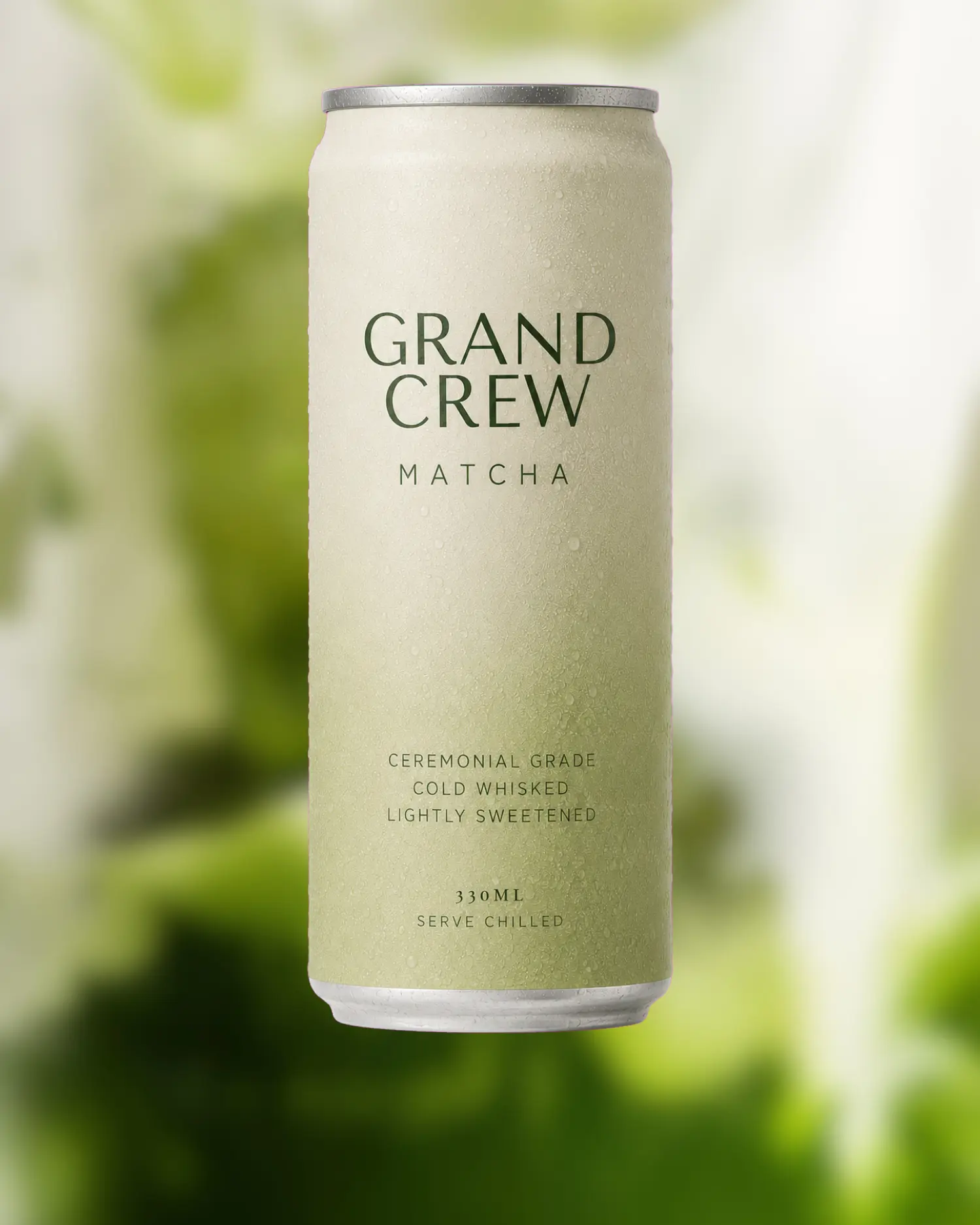 Grand Crew Matcha can and packaging system