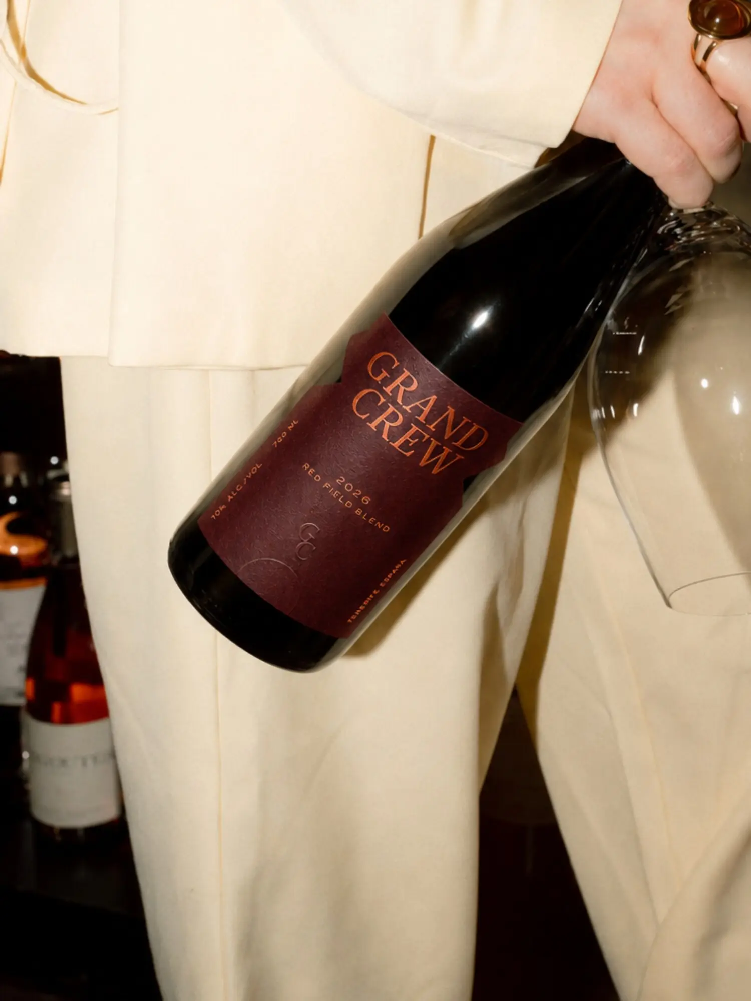 Grand Crew Red Blend carried into an everyday outdoor occasion